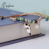 Korean Cute Cartoon Animal Cat Rabbit Flower Bracelet For Girl Kids Women Fashion Charm Student