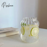 Korean Ins Style Fruit Juice Water Cup With Straw Large Capacity Heat-Resistant Glass Cold Drink