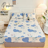 Laminated Cotton Bed Sheet With Elastic Band Mattress Protector Cover Adjustable Fitted 160X200