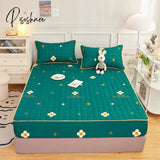 Laminated Cotton Bed Sheet With Elastic Band Mattress Protector Cover Adjustable Fitted 160X200