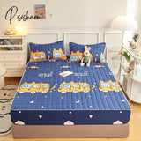 Laminated Cotton Bed Sheet With Elastic Band Mattress Protector Cover Adjustable Fitted 160X200