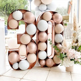 Large Number 1 2 3 4 5 6 7 8 9 Balloon Filling Box Frame Diy Baby Birthday Organic Mosaic Decor