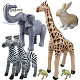 Large Simulation Giraffe Zebra Jungle Animals Inflatable Balloon Elephant Rabbit Frog Woodland