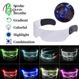 Led Luminous Glasses Electronic Visor Light Up Prop For Festival Ktv Bar Party Performance Children