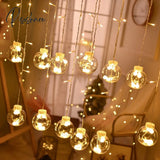 LED Wishing Ball Curtain String Lights Fairy Garland Lights Window Bedroom Wedding New Year Christmas Festival Decoration