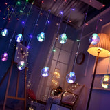 Led Wishing Ball Curtain String Lights Fairy Garland Window Bedroom Wedding New Year Christmas