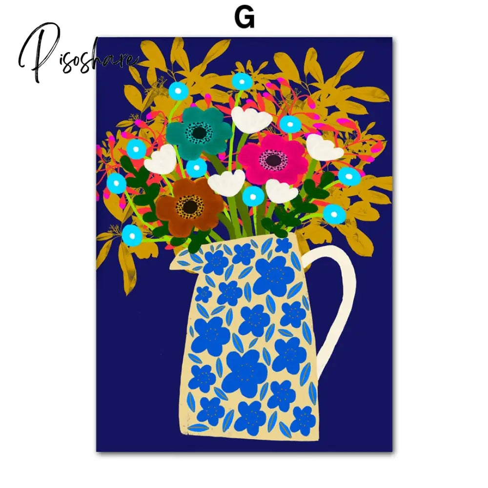 Leopard Lady Colorful Flower Rainbow Cup Wall Art Canvas Painting Nordic Posters And Prints