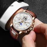 Lige Fashion Automatic Date Men Quartz Watches Top Brand Luxury Male Clock Chronograph Sport Mens