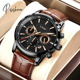 Lige Fashion Automatic Date Men Quartz Watches Top Brand Luxury Male Clock Chronograph Sport Mens