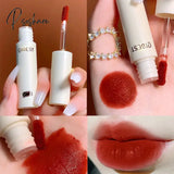Lip Gloss 8 Colors Nude Matte Chocolate Lipstick Waterproof Long Lasting Women Red Tint Velvet