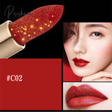 Lipsticks 7 Color Moisturizing Fine Glitter Lipstick Waterproof Long Lasting Makeup Lips Cosmetic