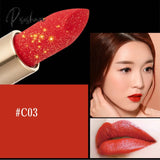 Lipsticks 7 Color Moisturizing Fine Glitter Lipstick Waterproof Long Lasting Makeup Lips Cosmetic