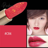 Lipsticks 7 Color Moisturizing Fine Glitter Lipstick Waterproof Long Lasting Makeup Lips Cosmetic