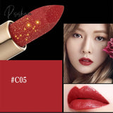 Lipsticks 7 Color Moisturizing Fine Glitter Lipstick Waterproof Long Lasting Makeup Lips Cosmetic