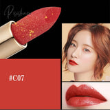 Lipsticks 7 Color Moisturizing Fine Glitter Lipstick Waterproof Long Lasting Makeup Lips Cosmetic