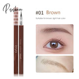 Liquid Eyebrow Pencil Ultra Thin Head Outline Enhancers Lying Silkworm Eyeliner Sweat-Proof 01 Brown