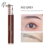 Liquid Eyebrow Pencil Ultra Thin Head Outline Enhancers Lying Silkworm Eyeliner Sweat-Proof 03 Gray