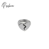 Lost Lady Broken Heart Ring Fashion Heart-Shaped Alloy Jewelry Wholesale Direct Sales Jh1278