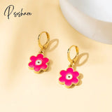 Lost Lady New Fashion Flower Strawberry Butterfly Hoop Earrings Alloy Jewelry Wholesale Direct Sales