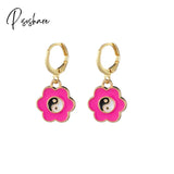 Lost Lady New Fashion Flower Strawberry Butterfly Hoop Earrings Alloy Jewelry Wholesale Direct