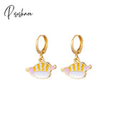 Lost Lady New Fashion Flower Strawberry Butterfly Hoop Earrings Alloy Jewelry Wholesale Direct