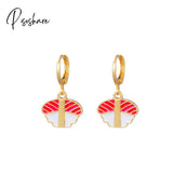 Lost Lady New Fashion Flower Strawberry Butterfly Hoop Earrings Alloy Jewelry Wholesale Direct