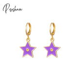 Lost Lady New Fashion Flower Strawberry Butterfly Hoop Earrings Alloy Jewelry Wholesale Direct