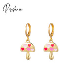 Lost Lady New Fashion Flower Strawberry Butterfly Hoop Earrings Alloy Jewelry Wholesale Direct