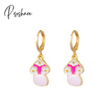 Lost Lady New Fashion Flower Strawberry Butterfly Hoop Earrings Alloy Jewelry Wholesale Direct