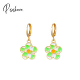 Lost Lady New Fashion Flower Strawberry Butterfly Hoop Earrings Alloy Jewelry Wholesale Direct