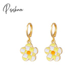 Lost Lady New Fashion Flower Strawberry Butterfly Hoop Earrings Alloy Jewelry Wholesale Direct