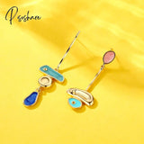 Lost Lady New Fashion Three Layers Disc Pendant Necklace For Women Trendy Simple Ladies Retro