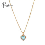 Lost Lady Possession Necklace Zircon Heart Pendant For Women Simple Ladies Birthday Gift Jewelry