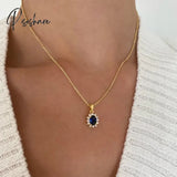 Lost Lady Possession Necklace Zircon Heart Pendant For Women Simple Ladies Birthday Gift Jewelry