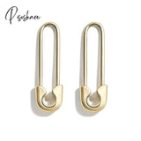 Lost Lady Single Rhinestone Crystal Safety Pin Hoop Earrings Women Cute Heart Drop Wholesale