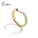 Lost Lady Single Rhinestone Crystal Safety Pin Hoop Earrings Women Cute Heart Drop Wholesale