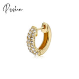 Lost Lady Single Rhinestone Crystal Safety Pin Hoop Earrings Women Cute Heart Drop Wholesale