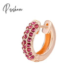 Lost Lady Single Rhinestone Crystal Safety Pin Hoop Earrings Women Cute Heart Drop Wholesale