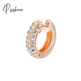 Lost Lady Single Rhinestone Crystal Safety Pin Hoop Earrings Women Cute Heart Drop Wholesale