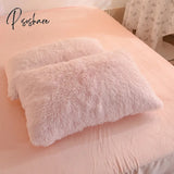 Luxury Autumn Winter Warm Pink Bedding Set Plush Kawaii Mink Velvet Queen Duvet Cover With Sheets