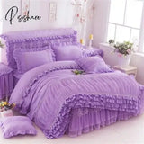 Luxury Bedding Sets Lace Home 3 Pcs Duvet Cover Comforter Cotton Queen/King Soft Beds With