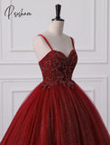 Luxury Quinceanera Dress Princess Floor Length Sleeveless Spaghetti Strap Lace With Beading