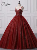 Luxury Quinceanera Dress Princess Floor Length Sleeveless Spaghetti Strap Lace With Beading