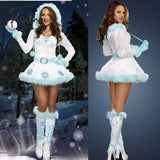 Luxury Sexy Dreamy Snow Maiden Christmas Princess Costumes Women Adult Santa Claus Party Fancy