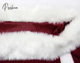 M-Xxl Deluxe Adults Sexy Long Sleeve Velvet Santa Claus Costume Ladies Uniform Xmas Party Christmas