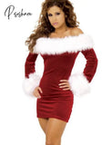 M-Xxl Deluxe Adults Sexy Long Sleeve Velvet Santa Claus Costume Ladies Uniform Xmas Party Christmas