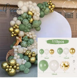 Macaron Green Balloon Garland Arch Kit Jungle Safari Theme Birthday Party Decorations Kids Wedding