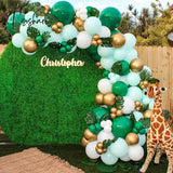 Macaron Green Balloon Garland Arch Kit Jungle Safari Theme Birthday Party Decorations Kids Wedding