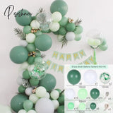 Macaron Green Balloon Garland Arch Kit Jungle Safari Theme Birthday Party Decorations Kids Wedding