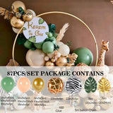 Macaron Green Balloon Garland Arch Kit Jungle Safari Theme Birthday Party Decorations Kids Wedding